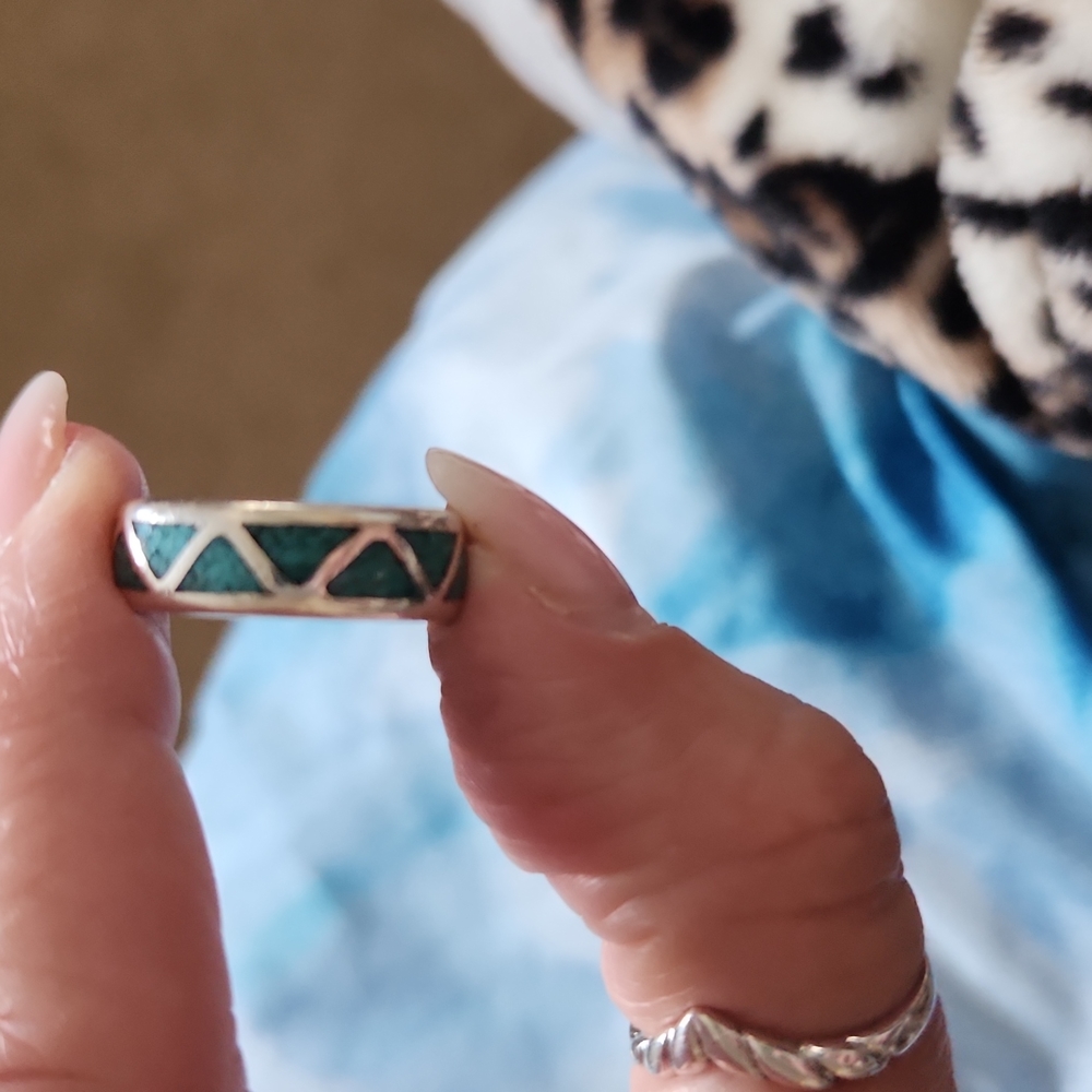 Turquoise inlay ring - Picture 2 of 3